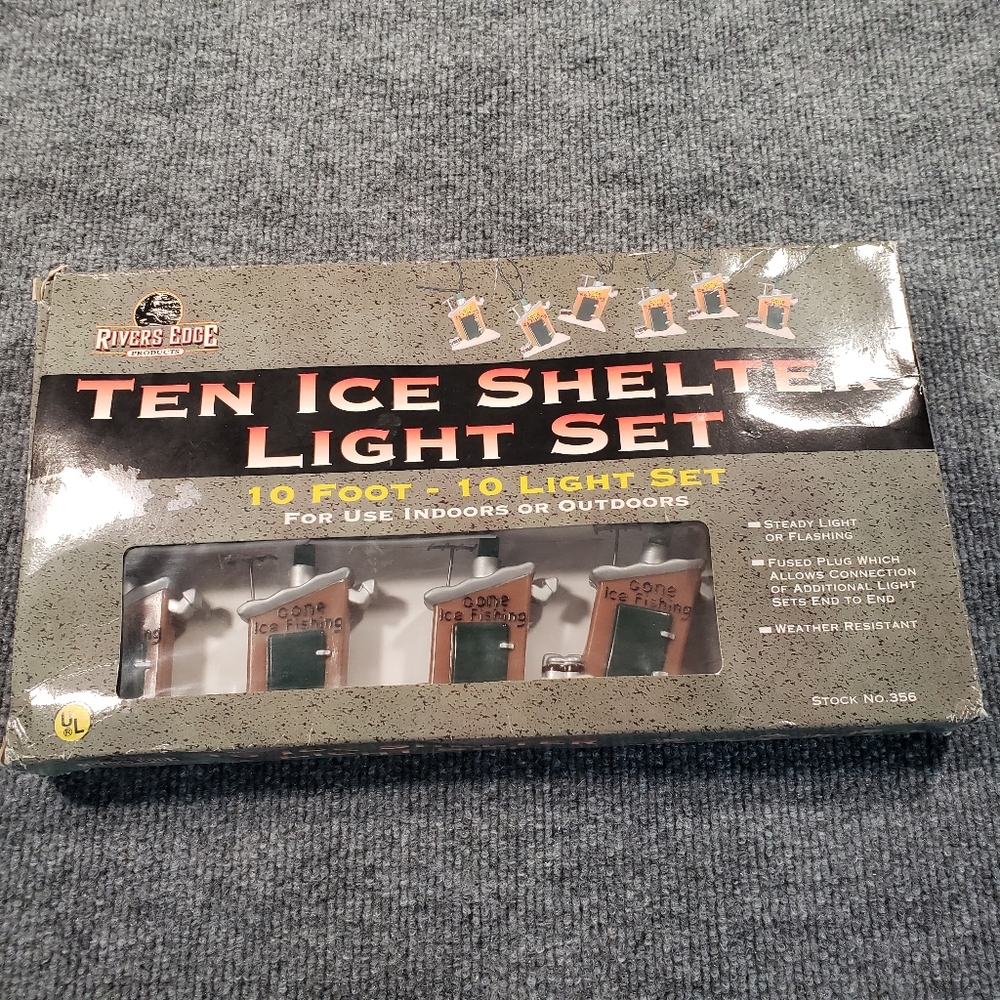 Rivers Edge Ice Shelter Ice Fishing Light Set Indoor Outdoor “Gone Fishing” NIB - Picture 4 of 4